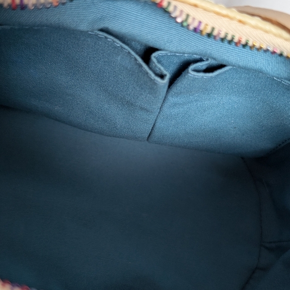 Dooney & Bourke Rainbow Logo & Zipper Hobo Bag With Pink Heart Hang Tag. - Picture 13 of 16